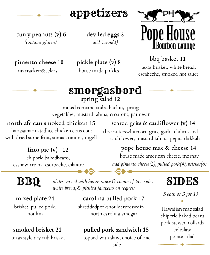 Food menu